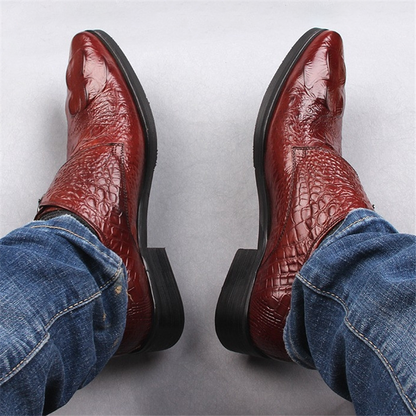 Crocodile Buckle Men Leather Shoes