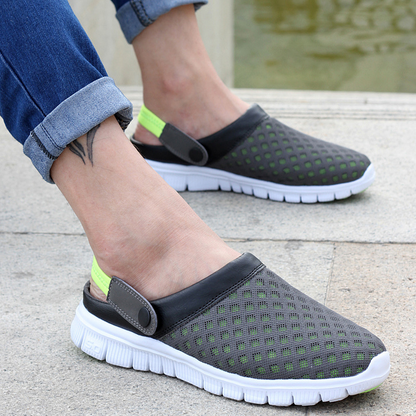 Men's Summer Mesh Breathable Padded Beach Flip Flops