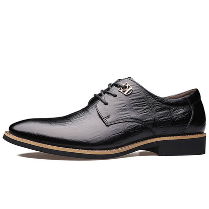 Leather Crocodile Pattern Men's Shoes