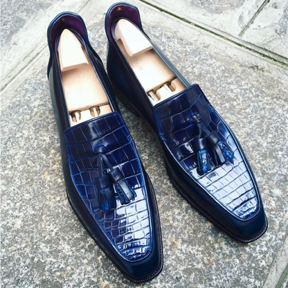 Blue Tessel Loafers Shoes