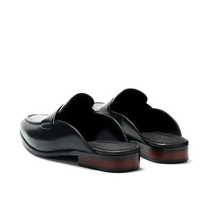 Men's Leather Half Drag British Lazy Shoes