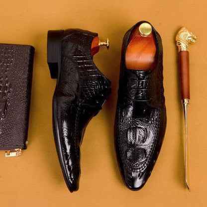 Men's Business Casual Pointed Leather Shoes