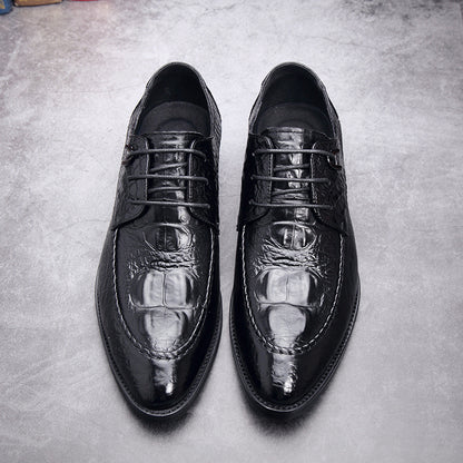 Men's Casual Crocodile Pattern Soft Surface Shoes
