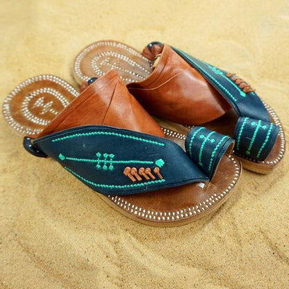 Men's Retro Summer Push Toe Beach Sandals