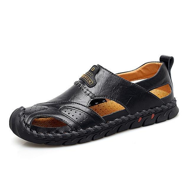 Men's Leather Beach Sandals Outdoor Beathable Footwear