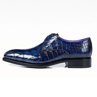 Men's Handmade Alligator Lace-up Dress Shoes