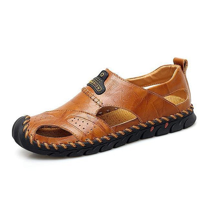Men's Leather Beach Sandals Outdoor Beathable Footwear