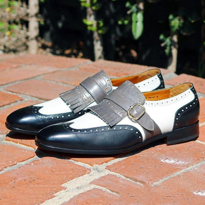 Burnished Calfskin Slip-On Shoe Tri Colored