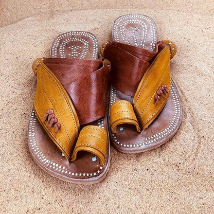 Men's Retro Summer Push Toe Beach Sandals