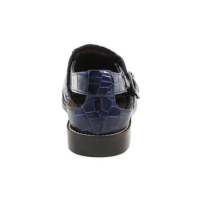 Casual Crocodile Print Leather Fisherman Sandals