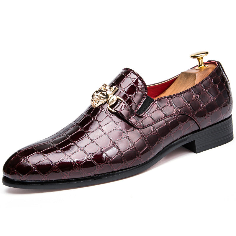 Men's Crocodile Formal Business Shoes Fashion Wedding Shoes