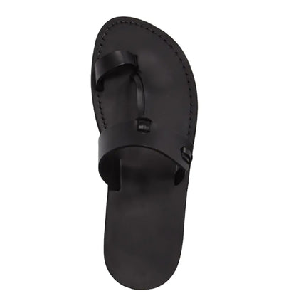 Leather Slippers Black Chappal For Men