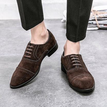 British Pointed Toe Men's Suede  Shoes