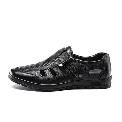 Men's Leather Roman Sandals Slippers