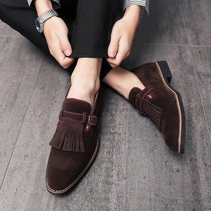 Italian Dress Shoes Men Tassel Loafers