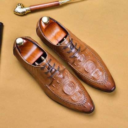 Men's Business Casual Pointed Leather Shoes